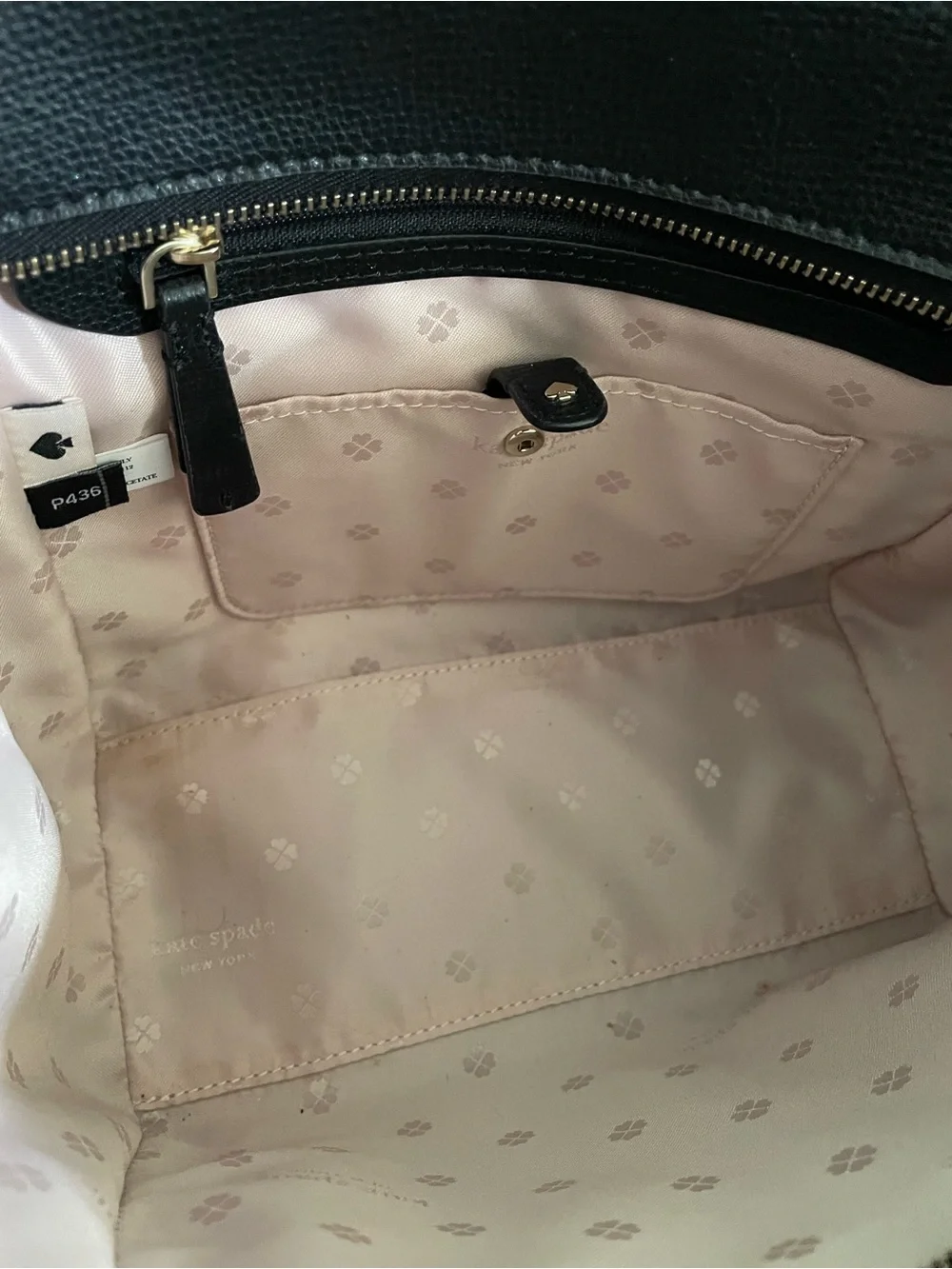 Kate Spade Sydney Black Leather Satchel with Removable Strap